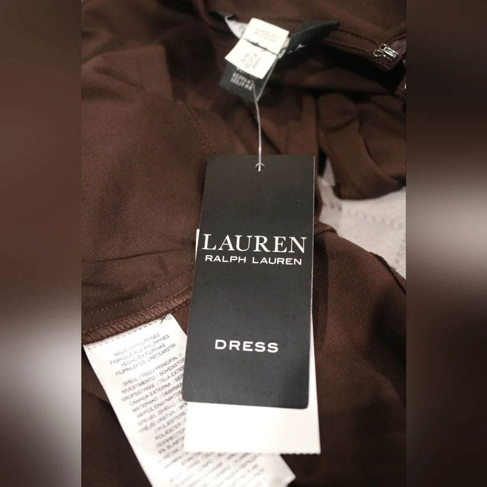 Lauren Ralph Lauren Women's Stretch Jersey Long-Sleeve Dress, Size 6 - Picture 15 of 15